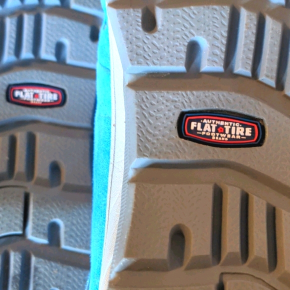 FLAT TIRE Captiva Denim Blue Suede Shoes 10 - Picture 7 of 9